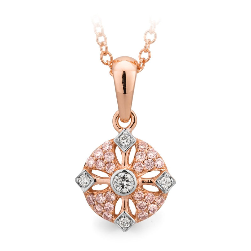 PINK CAVIAR 0.19ct Pink Diamond Pendant in 9ct Rose Gold